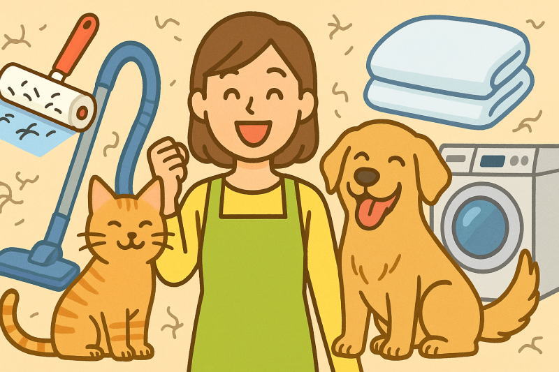 ペットの毛問題を一発解決！掃除・洗濯・布団ケア完全ガイド！